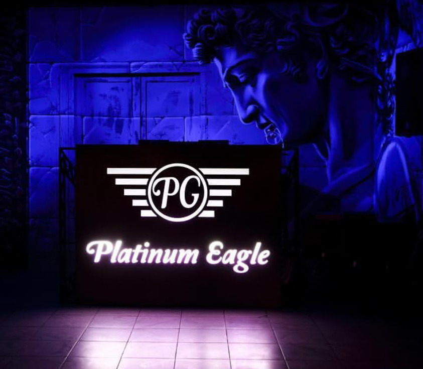 Разработка фирменного стиля и изготовление рекламных материалов для Ночного клуба и ресторана Platinum Eagle
